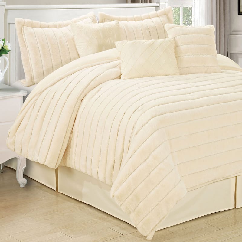 Serenta Faux Fur 7-piece Comforter Set