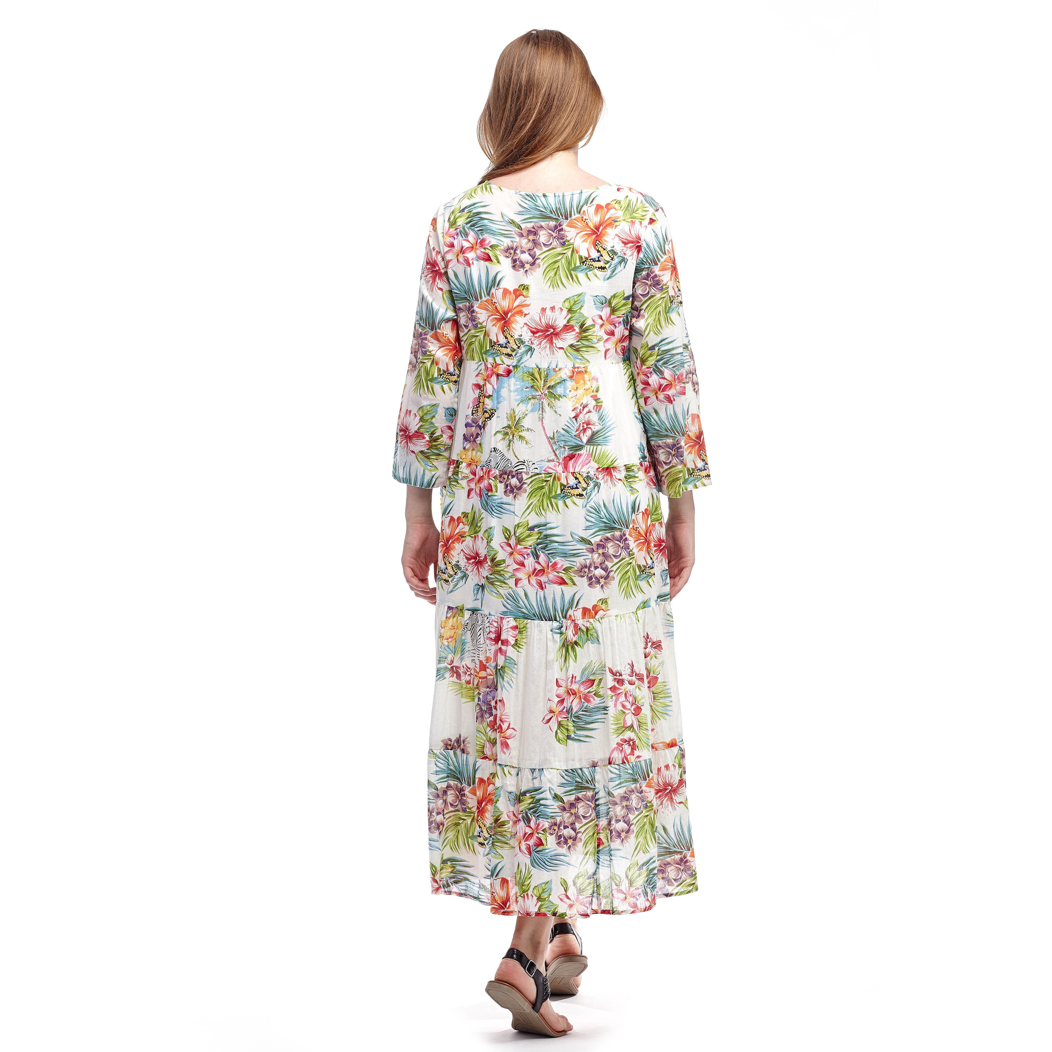white christmas dresses La Cera Floral Edge Cotton Gown – Lily Pad Lingerie main image 1