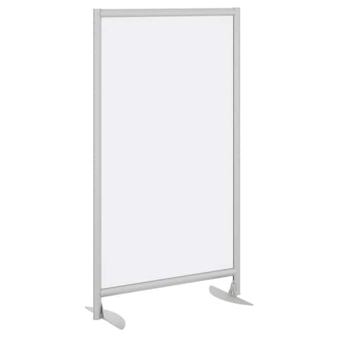 Bush Freestanding Frosted Acrylic Privacy Panel with Stationary Base