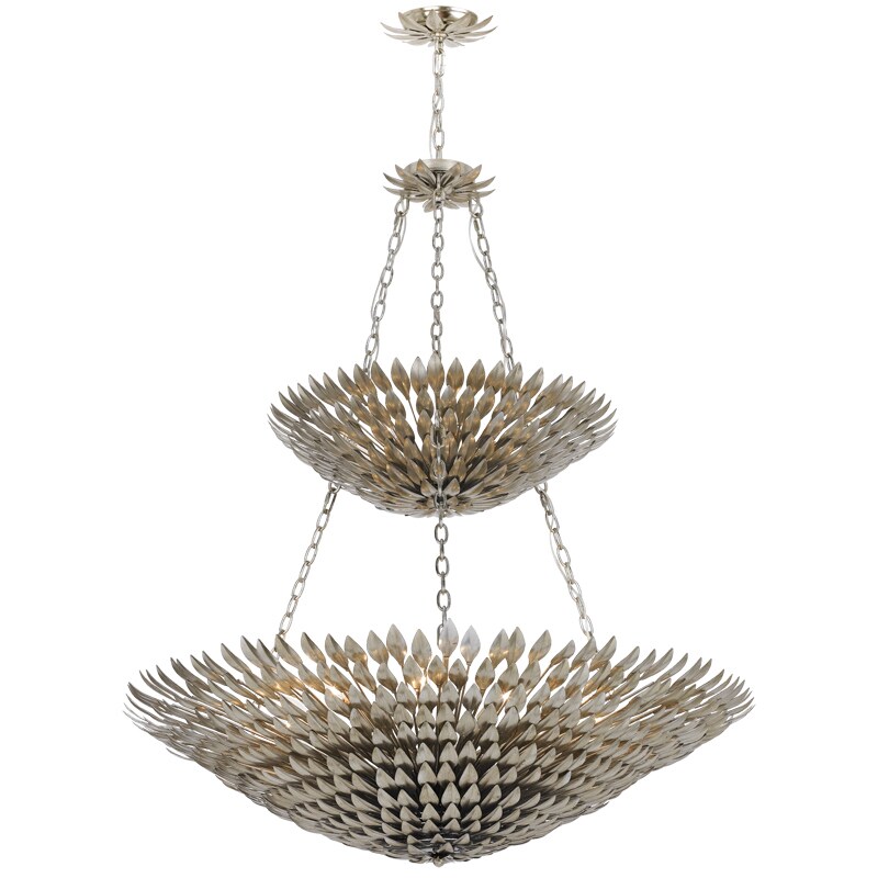 Crystorama Broche Collection 18-light Antique Silver Chandelier - Chandeliers For Bedrooms by Overstock.com
