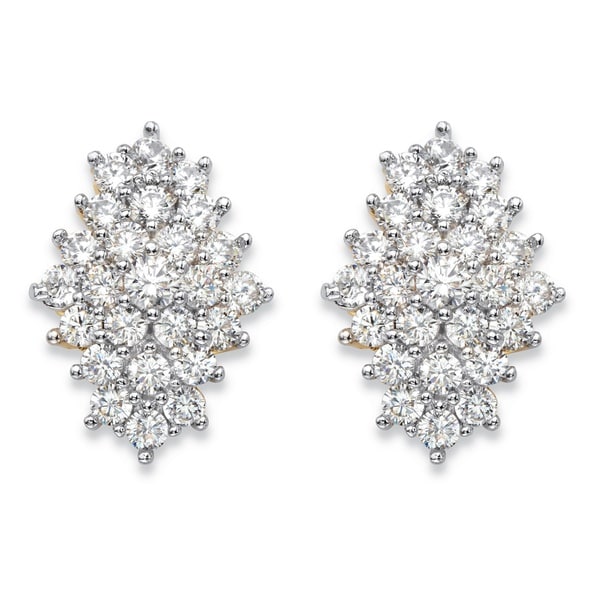FB Jewels 925 Sterling Silver Mens Cubic Zirconia CZ Heart Stud Earrings 12mm x 10mm