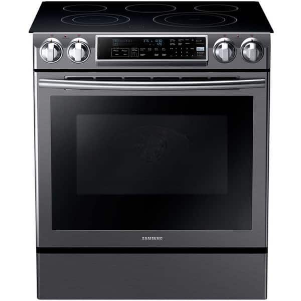 30-Inch Black Stainless Steel Electric Range