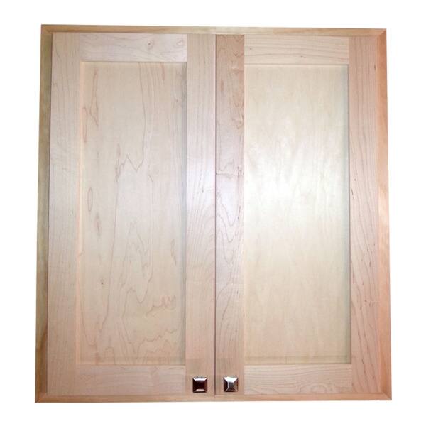 Shop Wg Wood Products 18 Inch Recessed Double Door Medicine Cabinet 28 1 8w X 18 1 8h X 3d Overstock 13189222