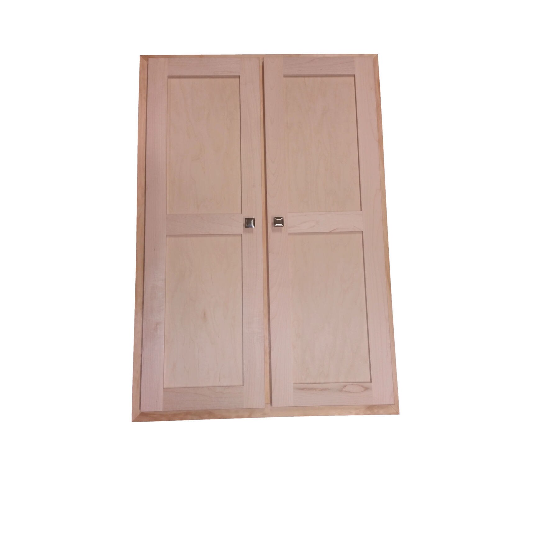 Shop Wg Wood Products Unfinished Wood 42 Inch Recessed Craftsman Double Door Storage Cabinet 28 1 8w X 42 1 8h X 3d Overstock 13189228