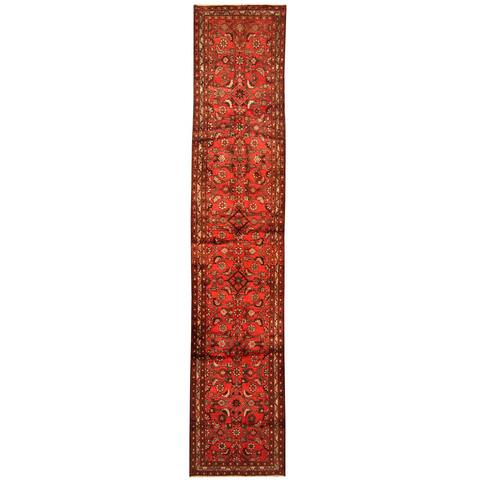 HERAT ORIENTAL Handmade One-of-a-Kind Hamadan Wool Runner (Iran) - 2'10 x 14'