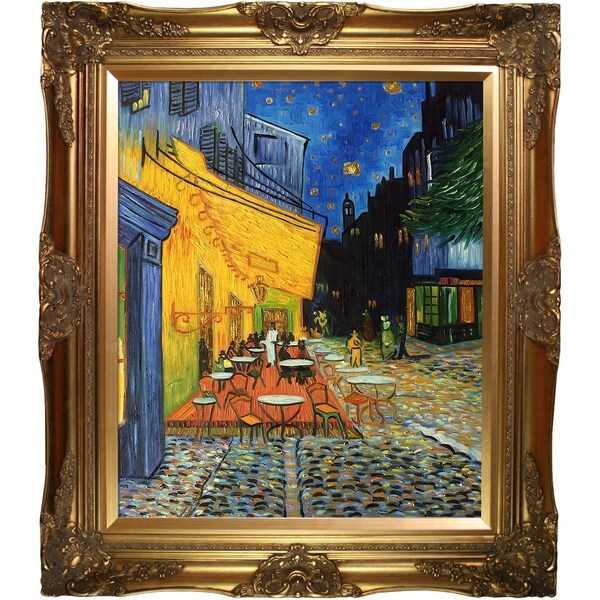 Shop Vincent Van Gogh 'Cafe Terrace at Night (Luxury Line)' Hand ...