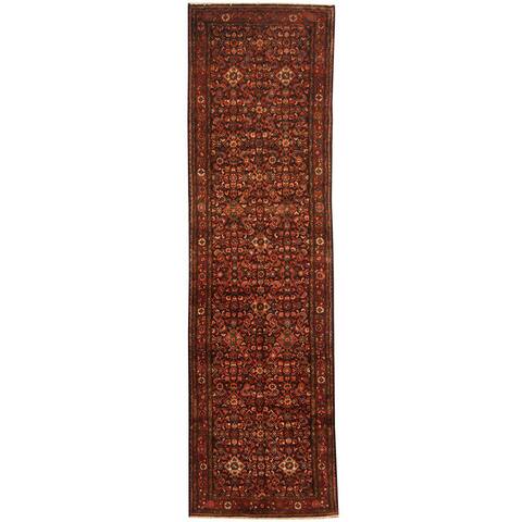 HERAT ORIENTAL Handmade One-of-a-Kind Hamadan Wool Runner (Iran) - 3'1 x 13'6