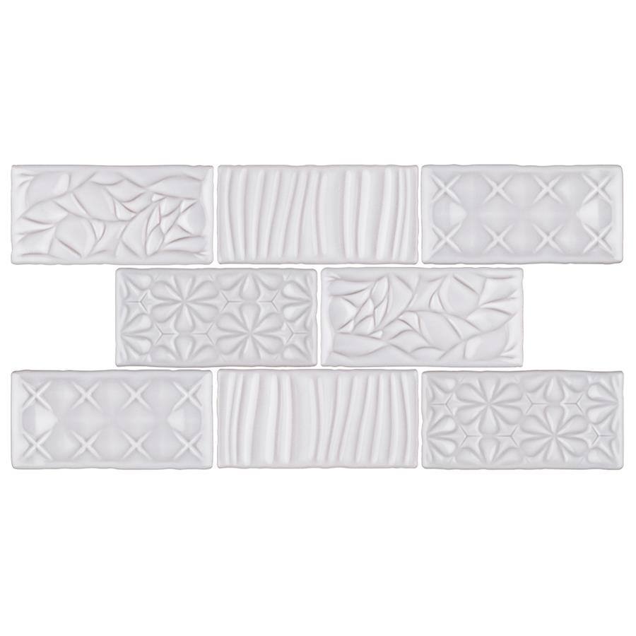Merola Tile 3x6-inch Antiguo Sensations Milk Ceramic Wall Tile (8 tiles/1 sqft.)