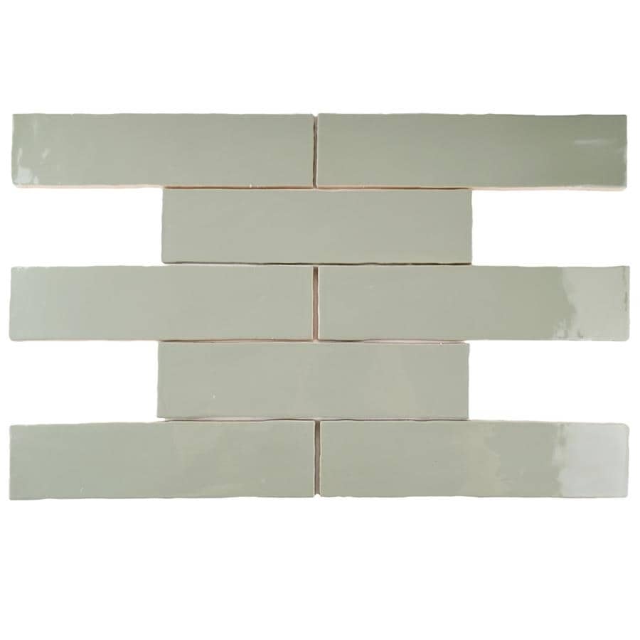 SomerTile 3x12-inch Gloucester Sage Ceramic Wall Tile (22 tiles/5.5 sqft.)
