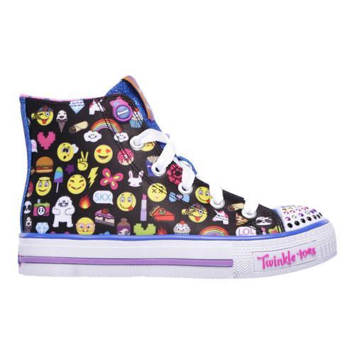 Skechers Girls' Twinkle Toes Shuffles Chat Time High Top Sneaker Skechers Girls' Twinkle Toes Shuffles Chat Time High Top Sneaker