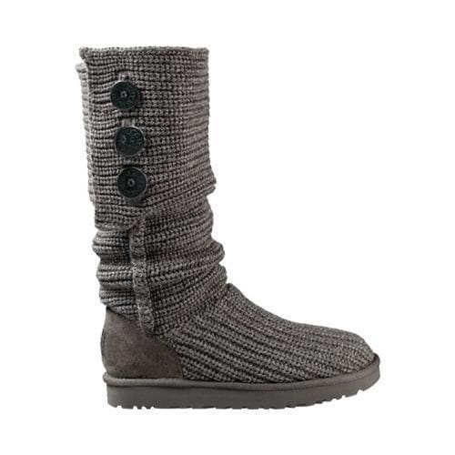Shop Women's UGG Classic Cardy Sweater Boot Grey - Free Shipping Today ...