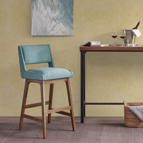 Ink Ivy Boomerang Blue Barstool 19 25 W X 21 5 D 42 H Ink Ivy Boomerang Blue Barstool 19 25 W X 21 5 D