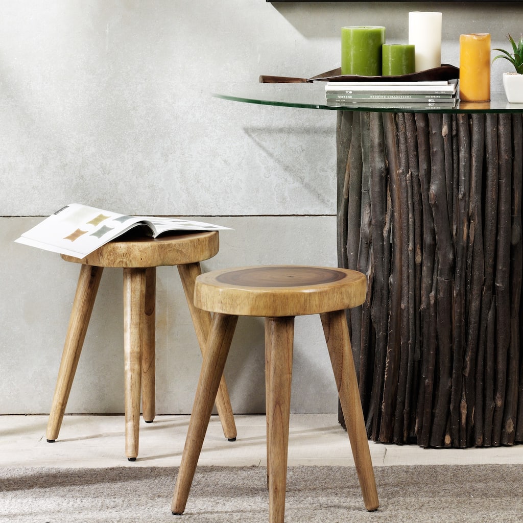 INK+IVY Arcadia Natural Dining Stool Set of 2