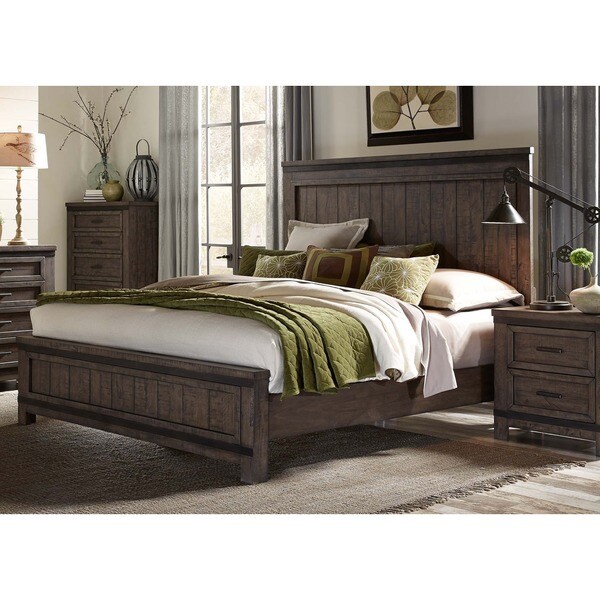 Thornwood Hills Rock Beaten Gray Panel Bed Free Shipping Today Thornwood Hills Rock Beaten Gray Panel Bed
