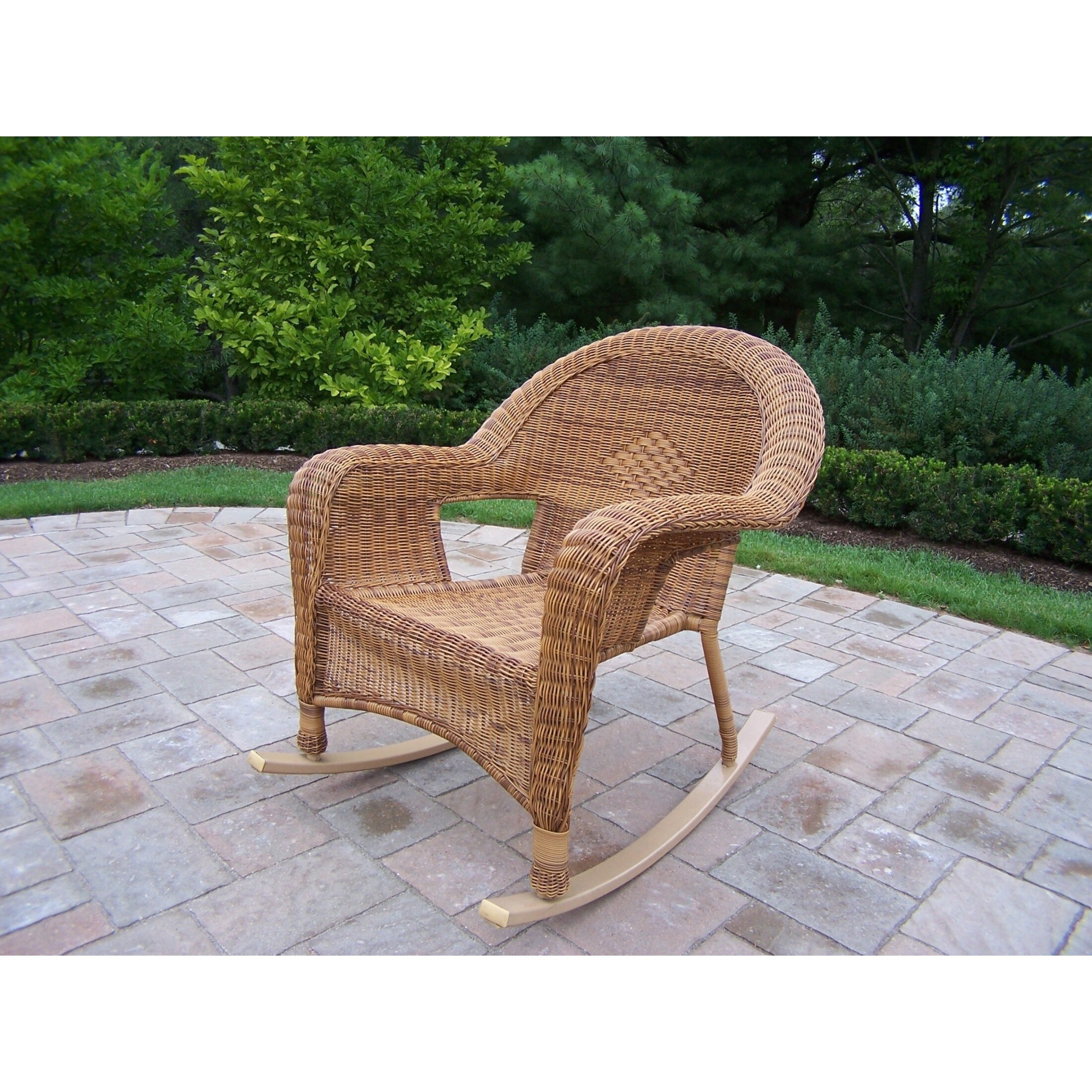 Shop Pair Of Calabasas Resin Wicker Rockers 2 Pack Overstock 13205391