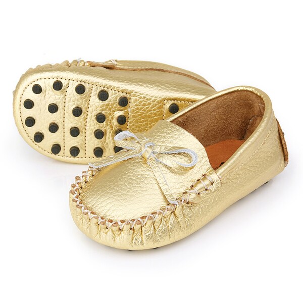 boys gold loafers