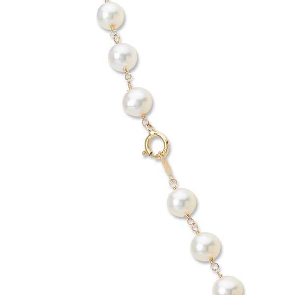 Avanti 14K Yellow Gold Freshwater Pearl Link Necklace (5-5.5 mm 