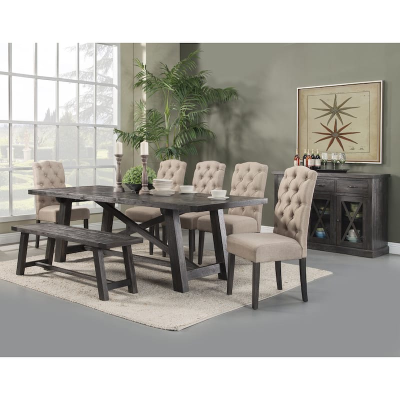 Alpine Furniture Home Decorative Newberry Bench - Salvaged Grey - 60"Wx16"Dx18"H