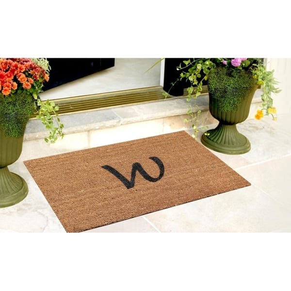 Shop A1hc First Impression Plain Coir Monogrammed Doormat