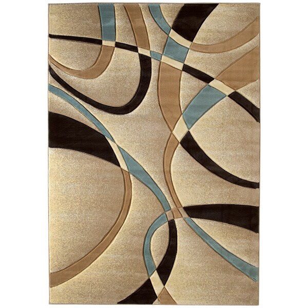 United Weavers Contours La-Chic Multicolored Polypropylene Area Rug (9'2 x 12'6) - 9'2 x 12'6