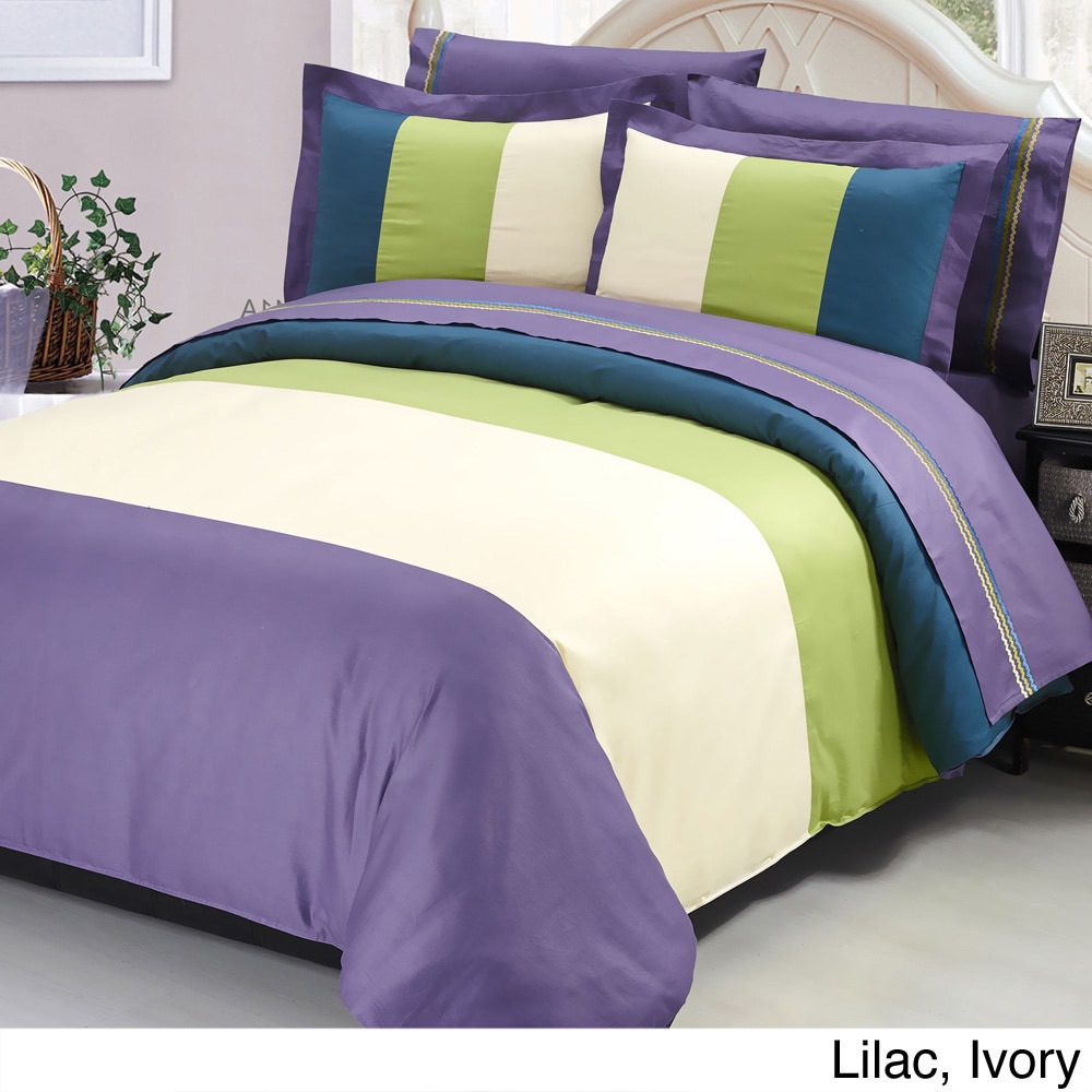 Serenta Multicolored Cotton Piece Duvet Cover And Sheet Set - Picture Of serenta multicolored cotton piece duvet cover and sheet set - picture of