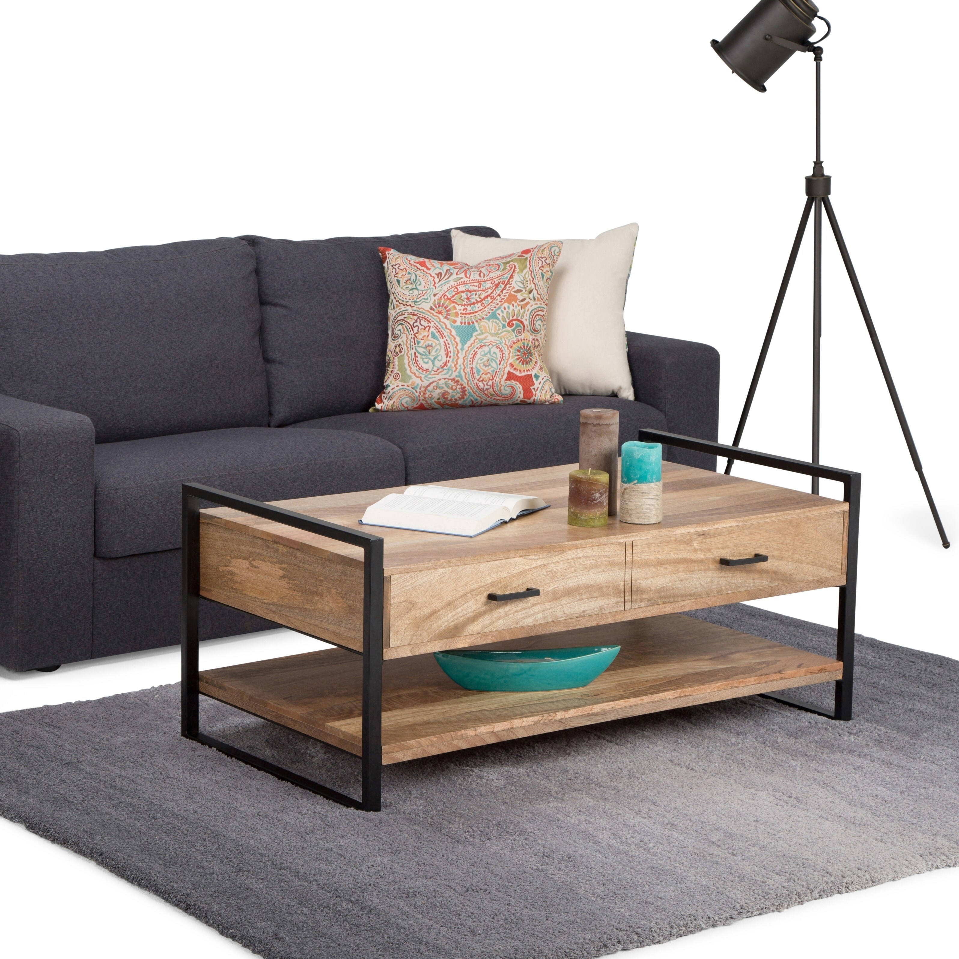 Wyndenhall Lawson Solid Mango Wood And Metal 47 Inch Wide Wyndenhall Lawson Solid Mango Wood