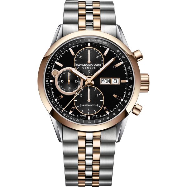 Raymond Weil Men's 'Freelancer' Chronograph Automatic Stainless Steel Watch