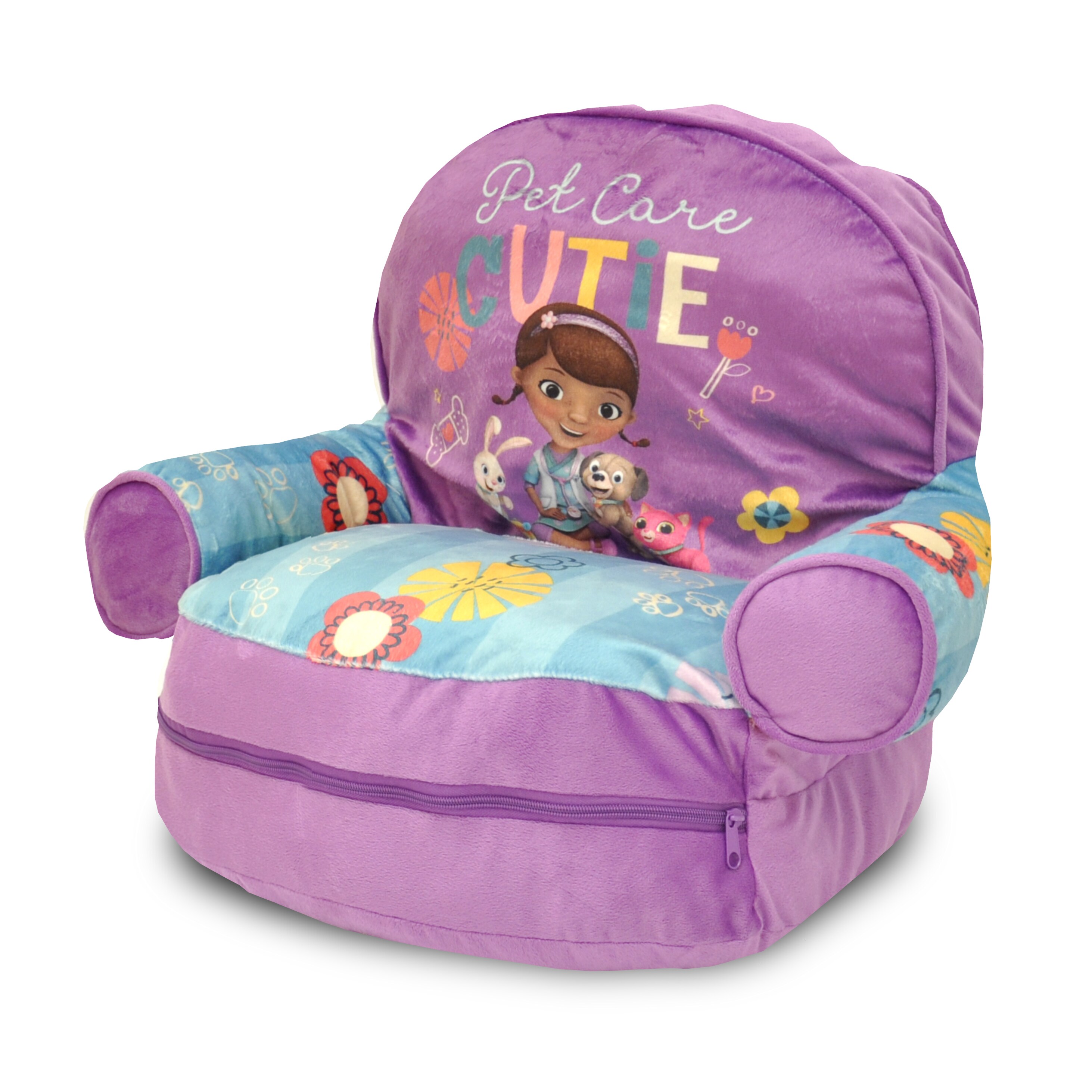 Shop Doc Mcstuffins Bean Bag Arm Chair With Sleeping Bag Overstock 13210917