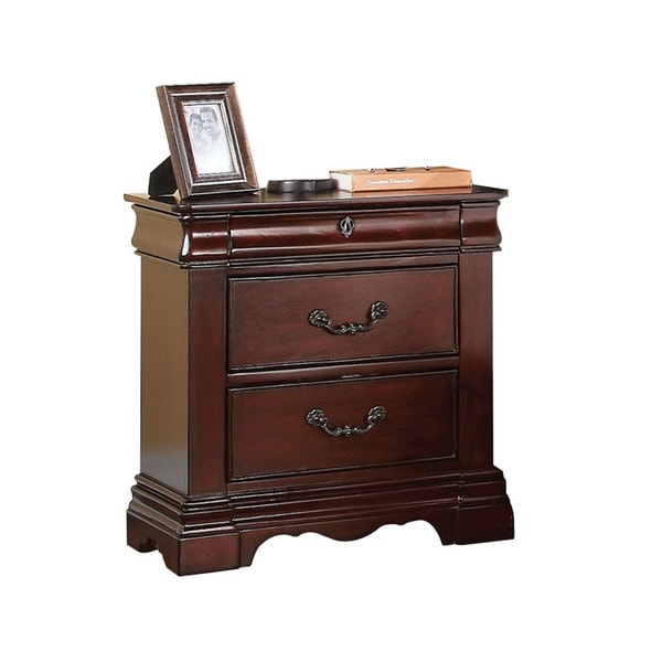 Acme Furniture Estrella Dark Cherry 2-drawer Hidden-tray Nightstand