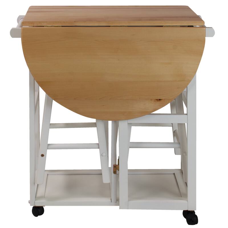 Arts and Crafts Breakfast Cart with Drop-leaf Table