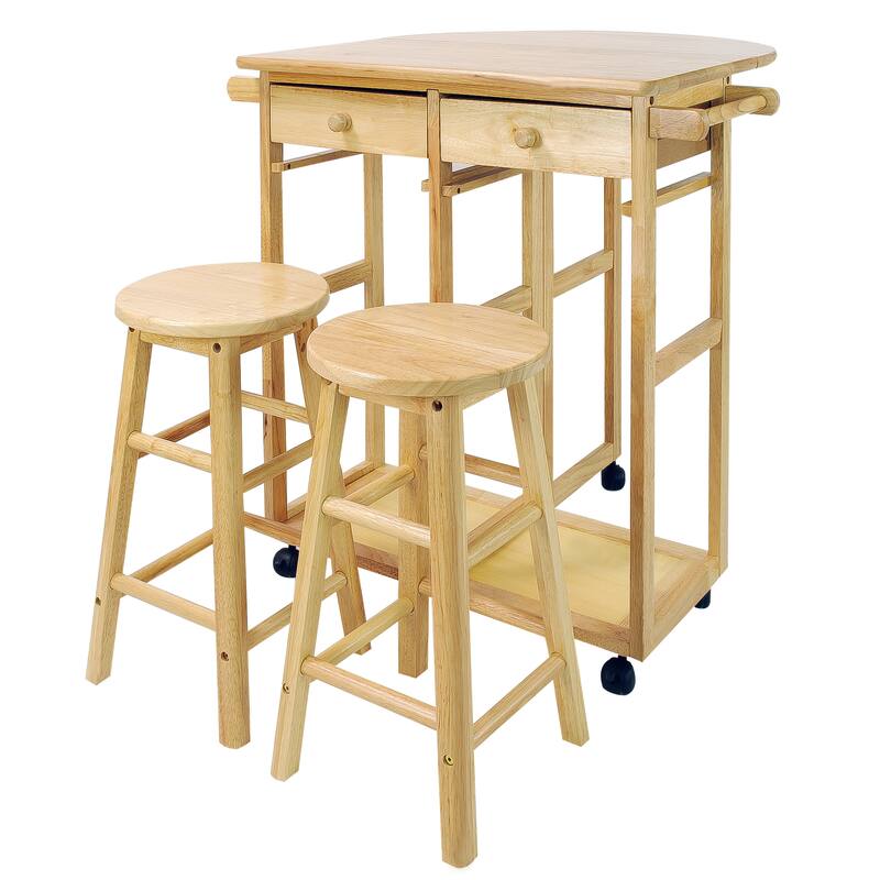 Arts and Crafts Breakfast Cart with Drop-leaf Table