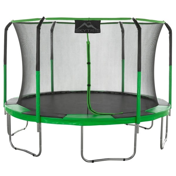 SKYTRIC 11 ft. Trampoline with Top Ring Enclosure System with Easy Assemble