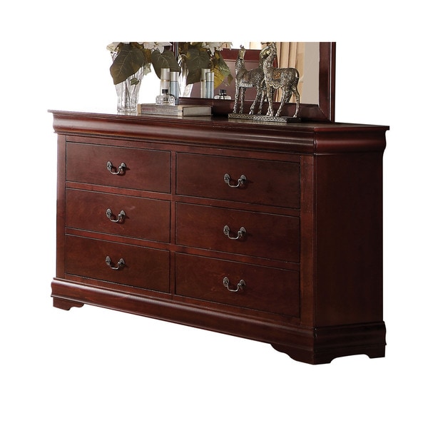 Acme Furniture Louis Philippe Pine, Veneer, and MDF 6-drawer Dresser - Free Shipping Today ...
