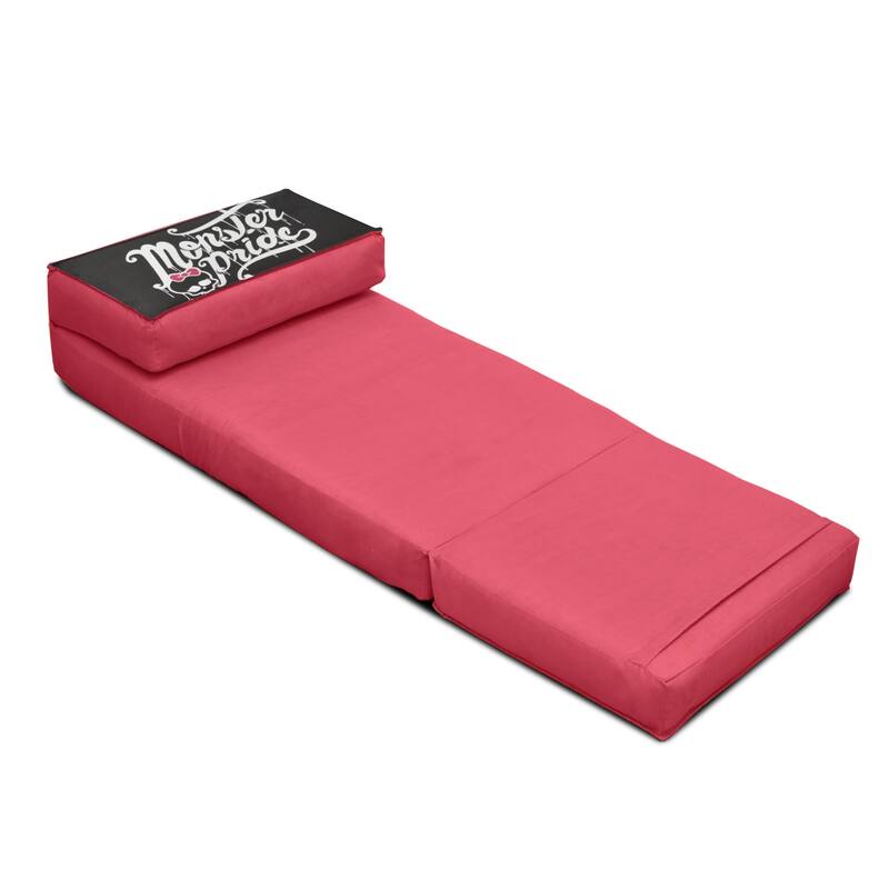 Mattel Monster High Pink/Black Plush Ultra-suede Kids Novelty Flip Chair