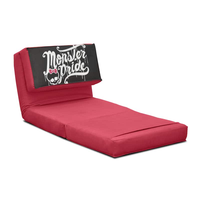 Mattel Monster High Pink/Black Plush Ultra-suede Kids Novelty Flip Chair