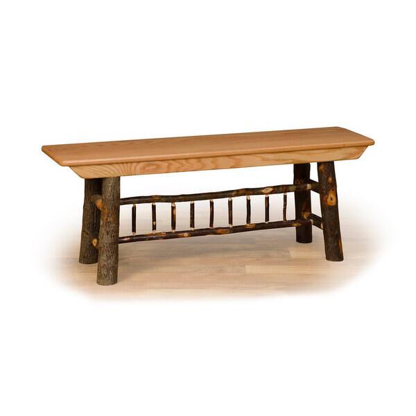Shop Rustic 2 Foot Farm Bench Hickory Oak Or All Hickory