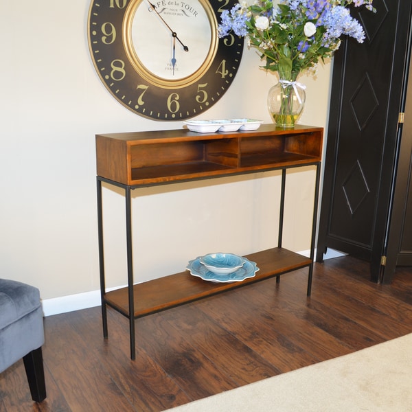 Brown Wood/Metal Ingrid Console