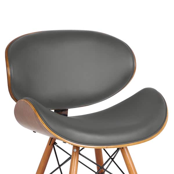 Armen Living Cassie Mid Century Dining Chair In Walnut Wood On Sale Overstock 13212850 Grey