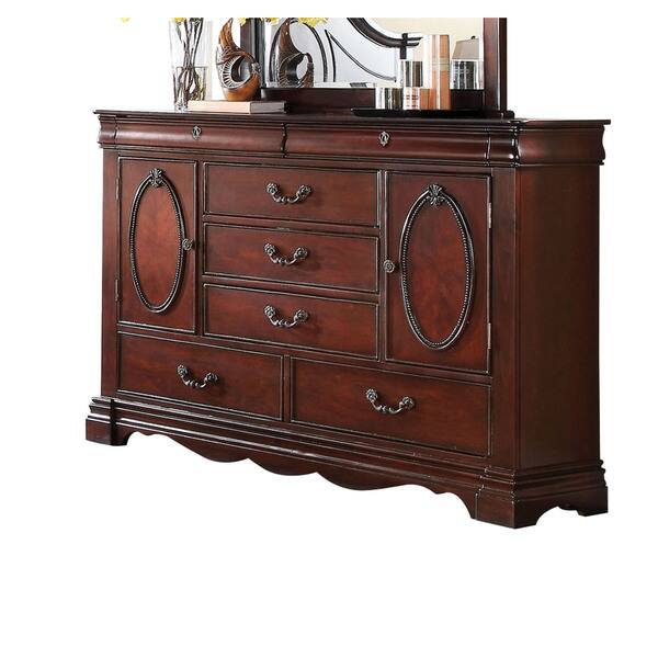 Shop Acme Furniture Estrella Dark Cherry 7 Drawer Dresser