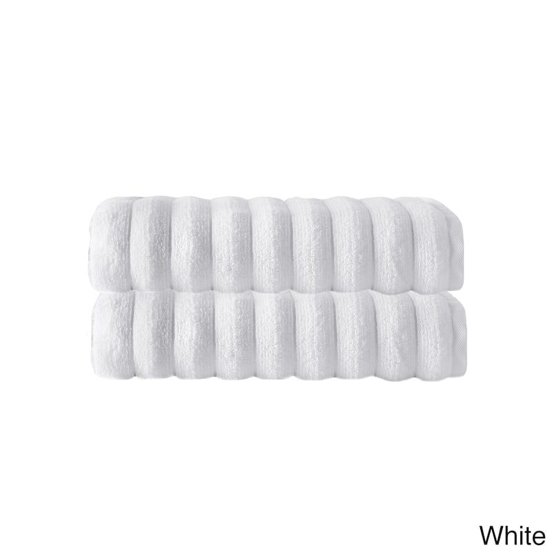 Strick & Bolton Hines 100-percent Turkish Micro Cotton Bath Towel 2-piece Set - Bath Towels 28x54 - White