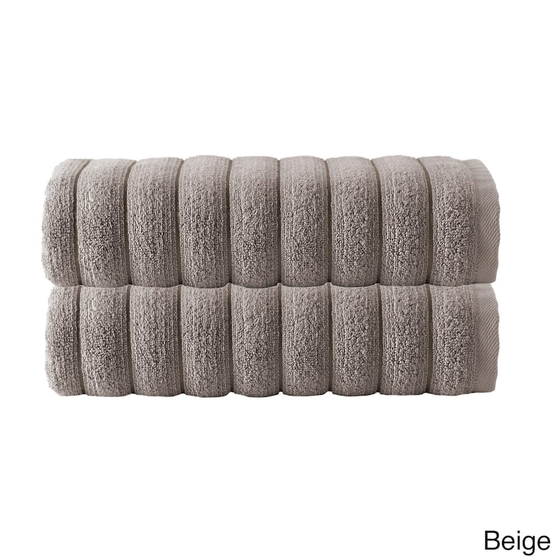 Strick & Bolton Hines 100-percent Turkish Micro Cotton Bath Towel 2-piece Set - Bath Towels 28x54 - Brown