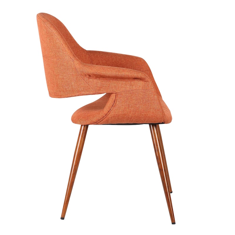 Armen Living Phoebe Walnut Wood Mid-Century Dining Chair