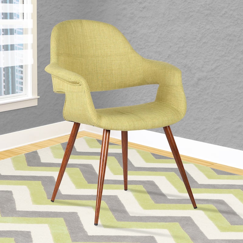 Armen Living Phoebe Walnut Wood Mid-Century Dining Chair