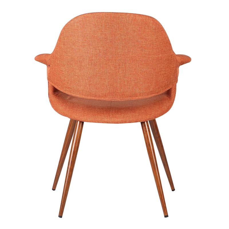 Armen Living Phoebe Walnut Wood Mid-Century Dining Chair