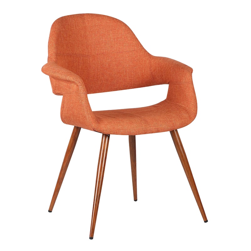Armen Living Phoebe Walnut Wood Mid-Century Dining Chair