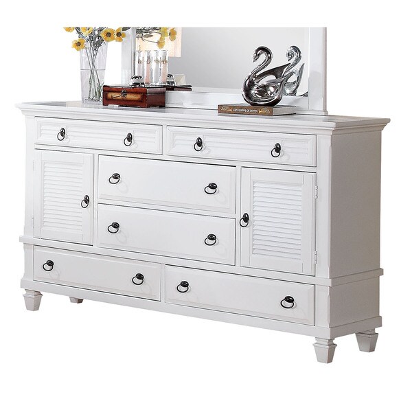 Acme Furniture Merivale White 6-drawer Dresser