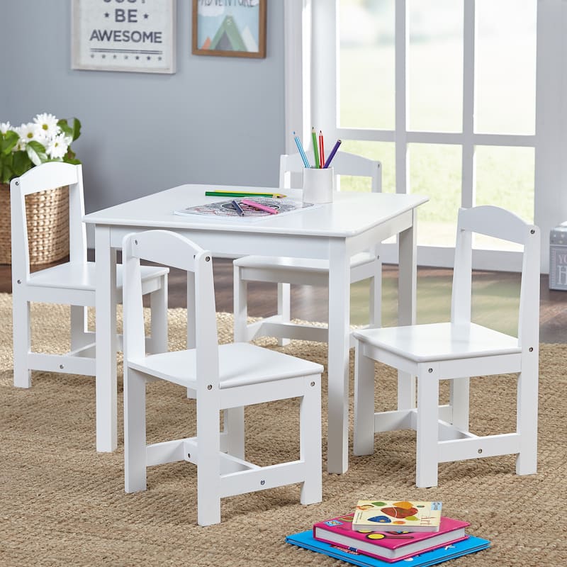 Simple Living Hayden Kids Table and Chair Set - White