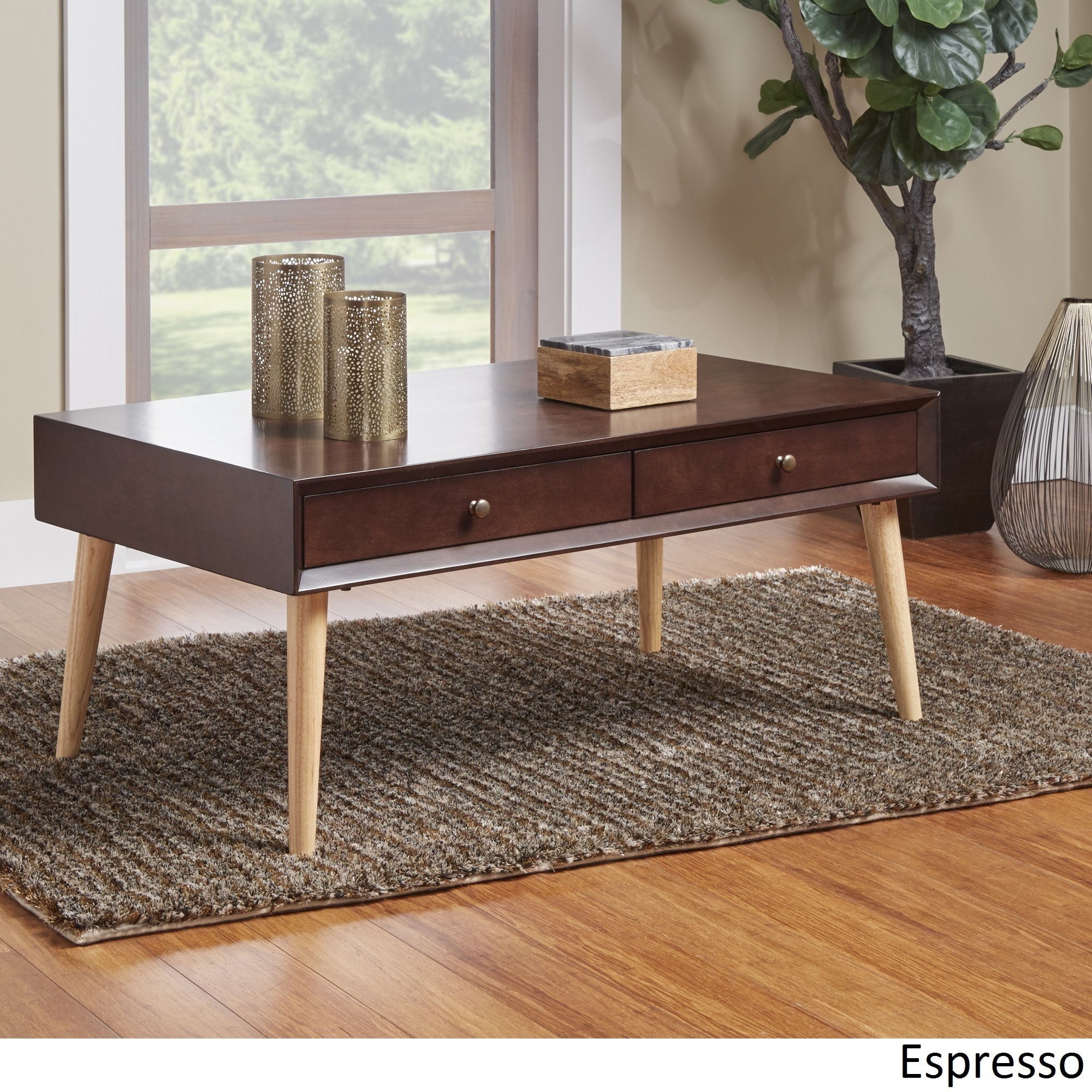 Marin Danish Modern 2-drawer Accent Coffee Table iNSPIRE Q ...