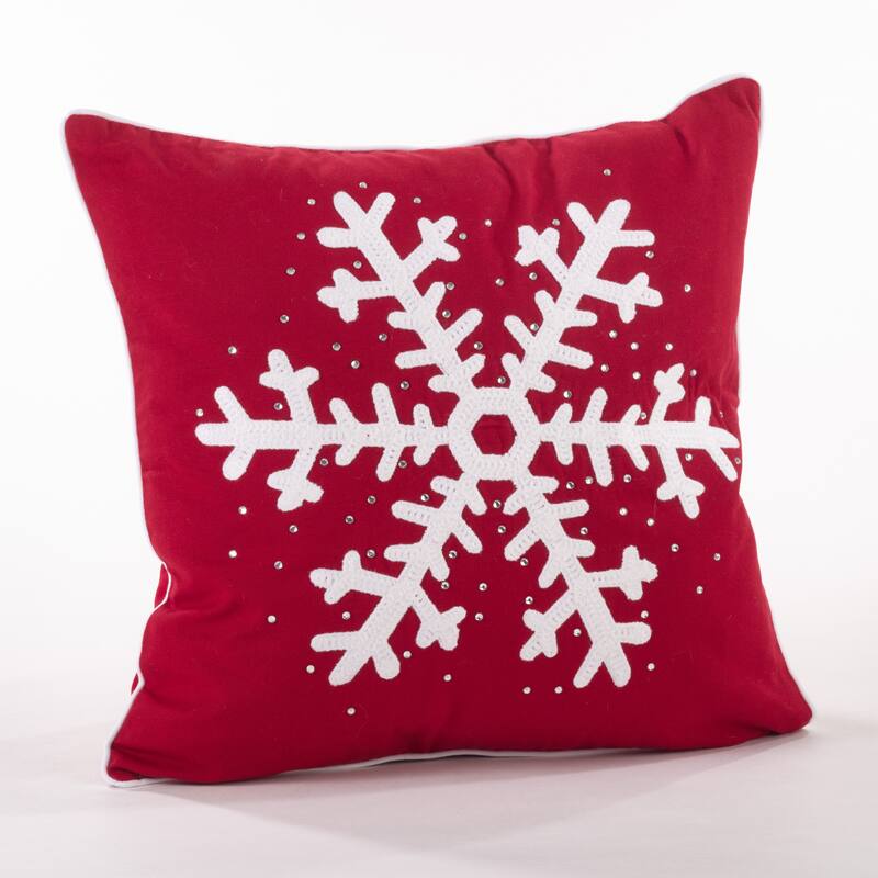 Studded Snowflake Throw Pillow