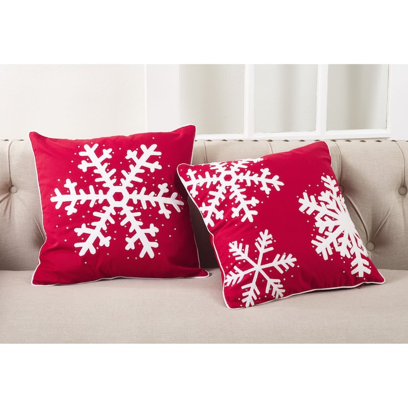Studded Snowflake Throw Pillow